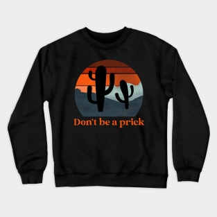 Retro sunset cactus desert Crewneck Sweatshirt